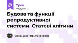 Будова та функції репродуктивної системи. Статеві клітини