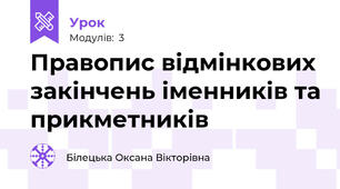Правопис відмінкових закінчень іменників та прикметників