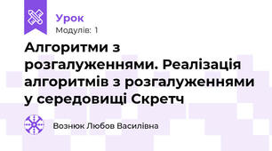 Алгоритми з розгалуженнями. Реалізація алгоритмів з розгалуженнями у середовищі Скретч