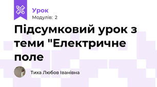 Підсумковий урок з теми "Електричне поле