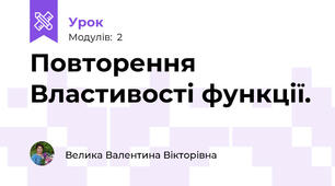Повторення Властивості функції.