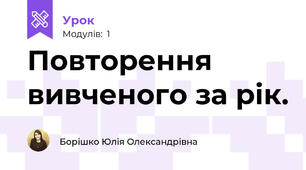 Повторення вивченого за рік.