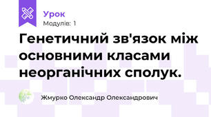 Генетичний зв'язок між основними класами неорганічних сполук.