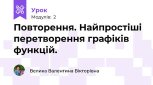 Повторення. Найпростіші перетворення графіків функцій.