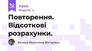 Повторення. Відсоткові розрахунки.