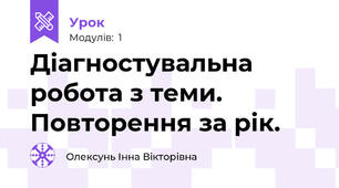 Діагностувальна робота з теми. Повторення за рік.