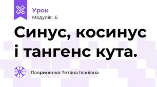 Синус, косинус і тангенс кута.