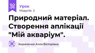 Природний матеріал. Створення аплікації "Мій акваріум". 
