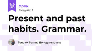 Present and past habits. Grammar.