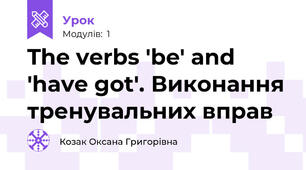 The verbs 'be' and 'have got'. Виконання тренувальних вправ