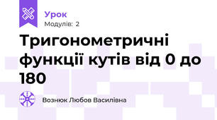 Тригонометричні функції кутів від 0 до 180