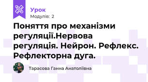 Поняття про механізми регуляції.Нервова регуляція. Нейрон. Рефлекс. Рефлекторна дуга.