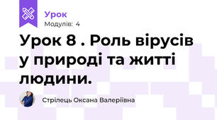 Урок 8 . Роль вірусів у природі та житті людини.