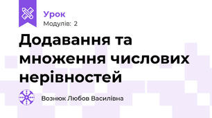 Додавання та множення числових нерівностей 