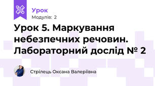 Урок 5. Маркування небезпечних речовин. Лабораторний дослід № 2