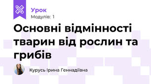 Основні відмінності тварин від рослин та грибів