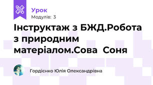 Інструктаж з БЖД.Робота з природним матеріалом.Сова  Соня