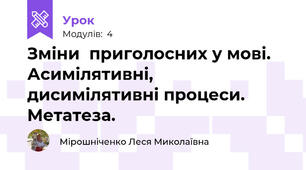 Зміни  приголосних у мові. Асимілятивні, дисимілятивні процеси. Метатеза.