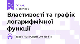 Властивості та графік логарифмічної функції