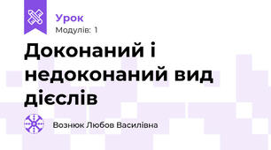 Доконаний і недоконаний вид дієслів