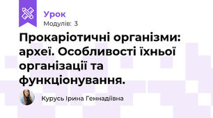 Прокаріотичні організми: археї. Особливості їхньої організації та функціонування. 