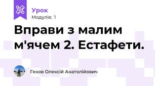 Вправи з малим м'ячем 2. Естафети.