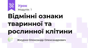 Відмінні ознаки тваринної та рослинної клітини