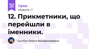 12. Прикметники, що перейшли в іменники.