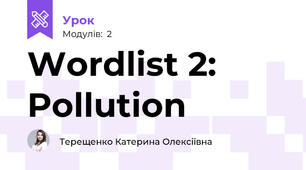 Wordlist 2: Pollution