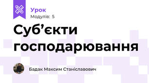 Суб’єкти господарювання