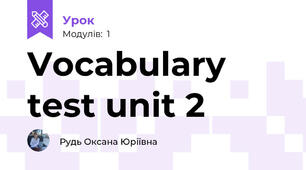 Vocabulary test unit 2