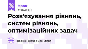 Розв'язування рівнянь, систем рівнянь, оптимізаційних задач