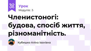 Членистоногі: будова, спосіб життя, різноманітність.