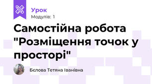 Самостійна робота "Розміщення точок у просторі"