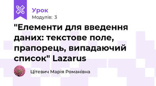 "Елементи для введення даних: текстове поле, прапорець, випадаючий список" Lazarus