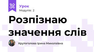 Розпізнаю значення слів