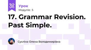 17. Grammar Revision. Past Simple.