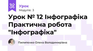 Урок № 12 Інфографіка Практична робота "Інфографіка"