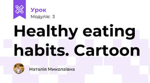 Healthy eating habits. Cartoon
