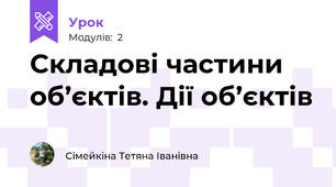 Складові частини об’єктів. Дії об’єктів