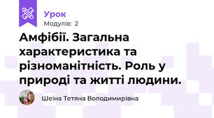 Амфібії. Загальна характеристика та різноманітність. Роль у природі та житті людини.