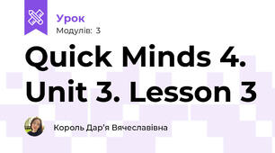 Quick Minds 4. Unit 3. Lesson 3