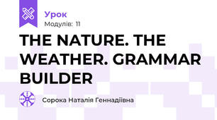 THE NATURE. THE WEATHER. GRAMMAR BUILDER