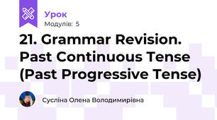 21. Grammar Revision. Past Continuous Tense (Past Progressive Tense)
