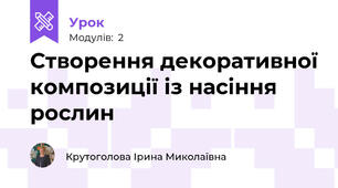 Створення декоративної композиції із насіння рослин