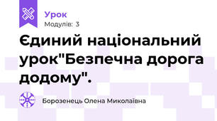 Єдиний національний урок"Безпечна дорога додому".