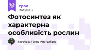 Фотосинтез як характерна особливість рослин