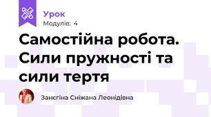 Самостійна робота. Сили пружності та сили тертя