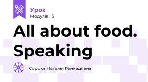 All about food. Speaking