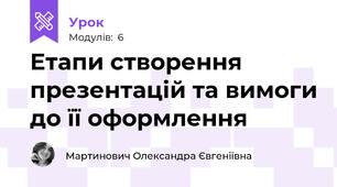 Етапи створення презентацій та вимоги до її оформлення